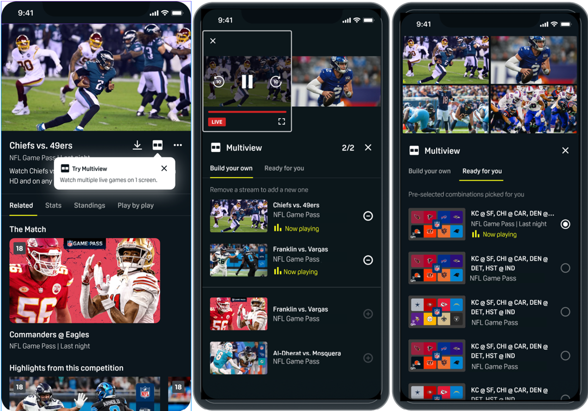 multiview-on-dazn-nfl-game-pass-ultimate-tier-help-center